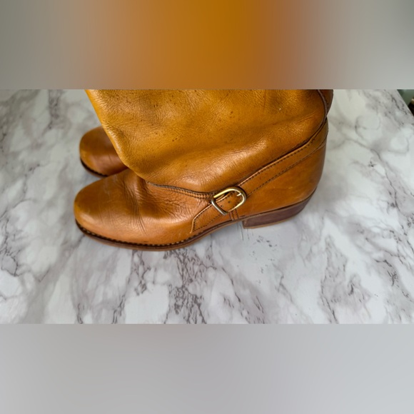 Vintage made in Brazil brown leather heeled boots size 7.5 - Picture 11 of 16